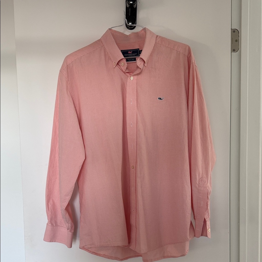 Vineyard Vines Light orange gingham Men's Shirt